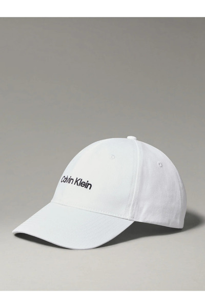 Calvin Klein Erkek Marka Logolu Günlük Kullanıma Uygun Beyaz Şapka