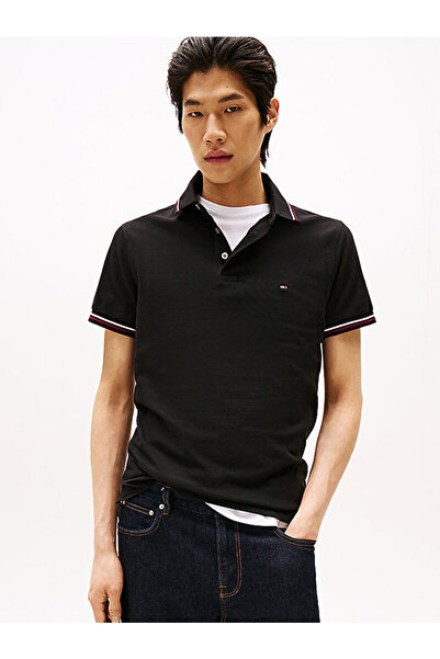 Tommy Hilfiger Men's Brand Logo Cotton Polo Collar Short Sleeve Stylish Looki...