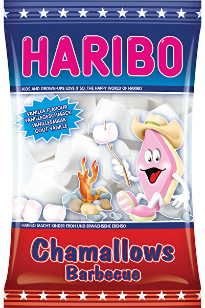 Haribo Chamallows Barbecue 175g, vanilie, set 7 bucati