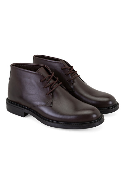 Desa Aliah Brown Men's Leather Lace-Up Boots