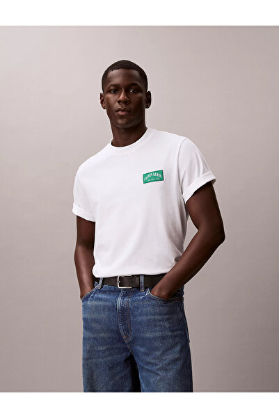 Calvin Klein Erkek SS 20's Easy Collegiate Badge T-shirt