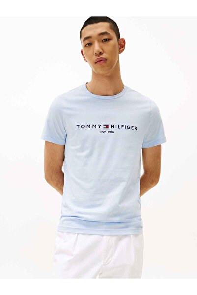 Tommy Hilfiger Tommy Logo Tee Men's Blue T-Shirt Mw0Mw11797C1O