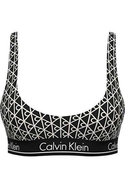 Calvin Klein Kadın Siyah-Beyaz Bikini Üstü