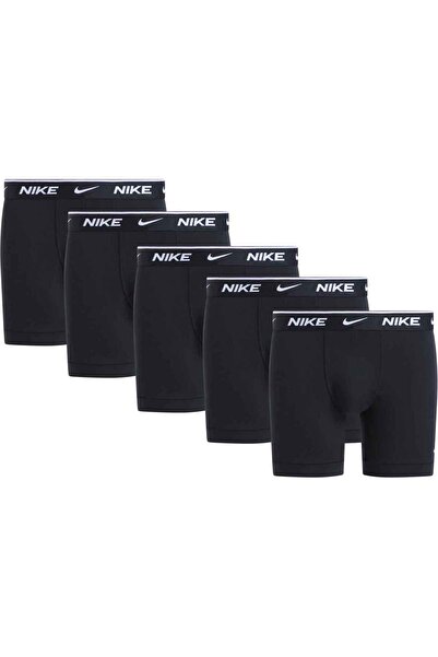 Nike Erkek Marka Logolu Elastik Bel Bantlı Siyah Boxer