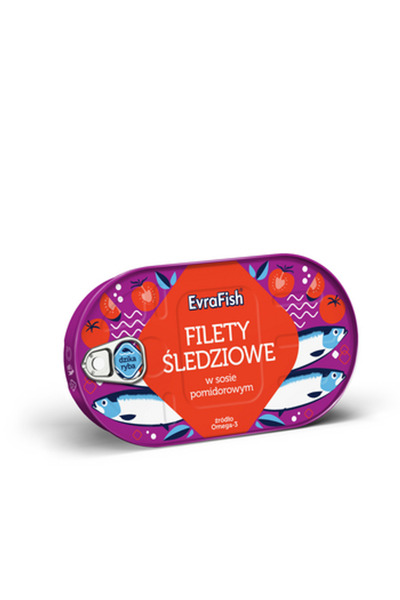 Evrafish File de hering in sos de rosii, EVRAFISH, 170 g