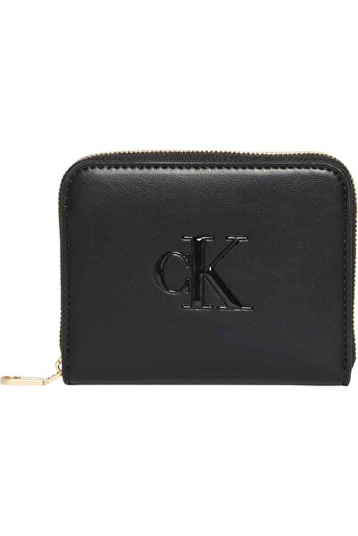 Calvin Klein Bold CK közepes méretű cipzáras női fekete pénztárca LV04F1154G-UB1
