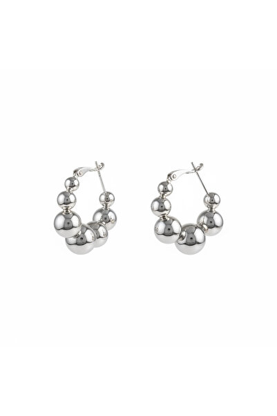Awa Jewelry Collection Küre Model Silver Çelik Küpe