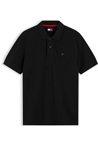 Tommy Hilfiger Tjm Men's Regular Ess Black Polo Neck T-Shirt
