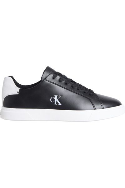 Calvin Klein Γυναικεία αθλητικά παπούτσια Low Pro Cup Laceup Lth Moire Μαύρα