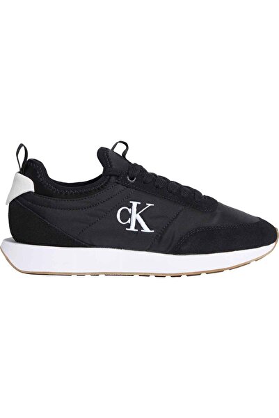 Calvin Klein Kadın Marka Logolu Günlük Kullanıma Uygun Siyah-Beyaz Sneaker