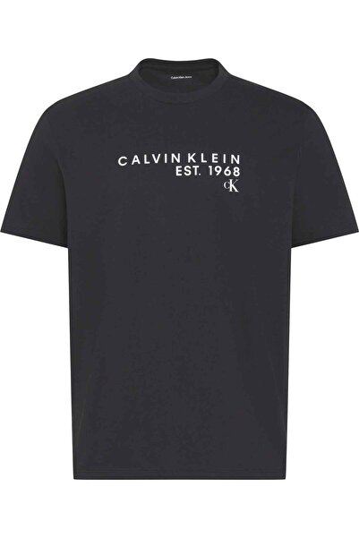 Calvin Klein Erkek Marka Logolu Günlük Kullanıma Uygun Siyah T-Shirt