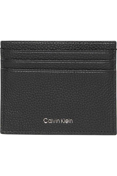 Calvin Klein Kartenetui mit strukturiertem Textdruck für Herren – Schwarz