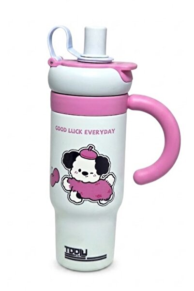 tooly 850ml Stainless Steel Vacuum Insulated Travel Tumbler with Handle & Str...