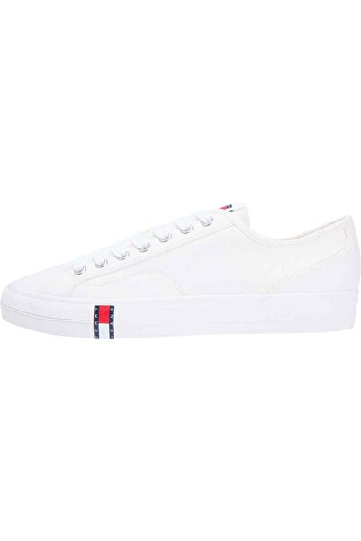 Tommy Hilfiger Архивни вулканизирани Y2K мъжки бели кецове EM0EM01674YBL