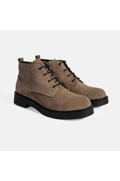 Desa Women's Mink Lace-Up Suede Boots