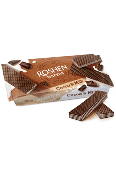 Roshen Napolitane cu cacao, smantana, 216 g, set