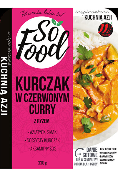Generic Brand Pui in sos de curry rosu cu orez, SO FOOD, 330 g