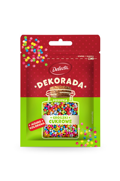 Delecta Bilute de zahar 35g, decorare prajituri, multicolor