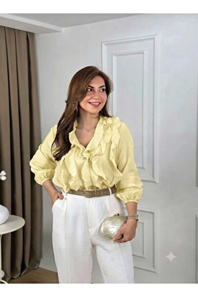 TLG TLG GİYİM Μπλούζα - Κίτρινο - Oversize