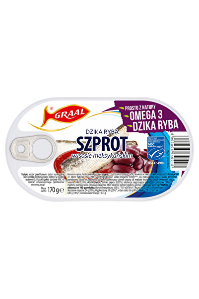 Graal Conserva de peste, Graal, sprot in sos mexican, 170 g