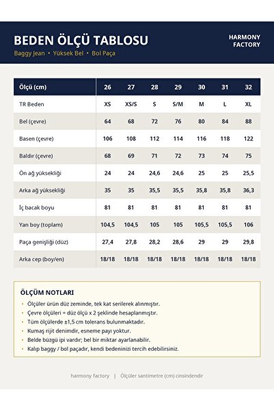 harmony factory Kadın Bağcıklı Bel Diz Cepli Cargo Baggy Kot Pantolon Mavi
