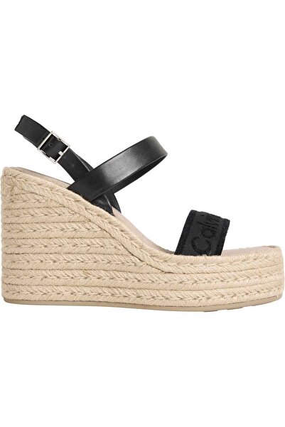 Calvin Klein Women's Black Espadrilles with Brand Logo, Suitable for Daily Use
