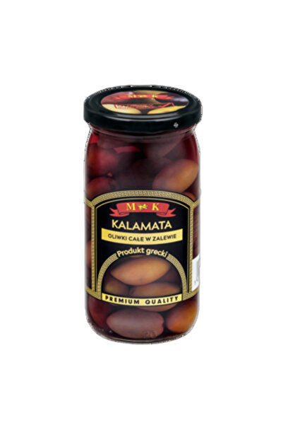 MK Masline grecesti Kalamata intregi, MK, 350 g, fara gluten, cu sambure