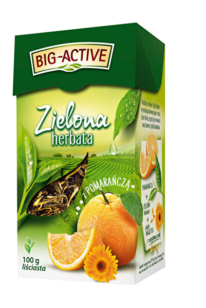 Generic Brand Big-Active - Herbata zielona z pomarańczą 100g