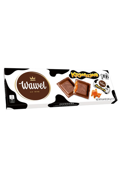 Wawel Ciocolata cu umplutura de caramel, Wawel, 245g, 52% cacao, 10 bucati