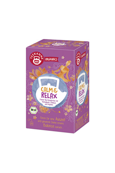 teekanne Ceai organic Calm & Relax, 20 plicuri, 36g, cu arome de plante