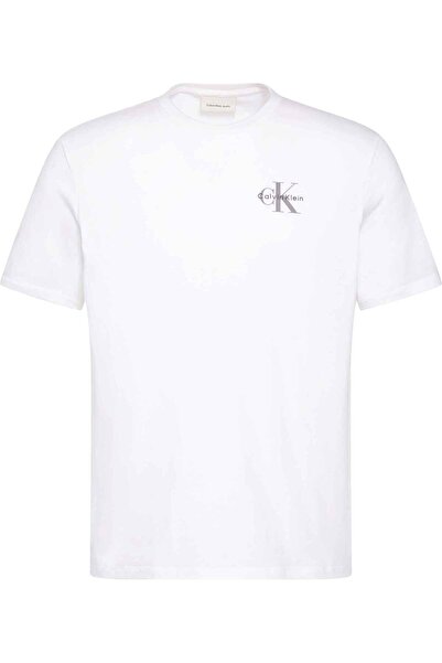 Calvin Klein Ss 30S Clssc Micro m Men's Crew Neck T-Shirt White