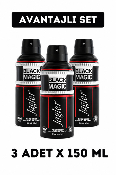 Jagler Black Magic 150 ml Erkek Deodorant MAGİCDEO3 3 Adet