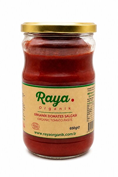 RAYA Organik Domates Salçası – 650 g Katkısız Koruyucusuz Geleneksel Üretim C...