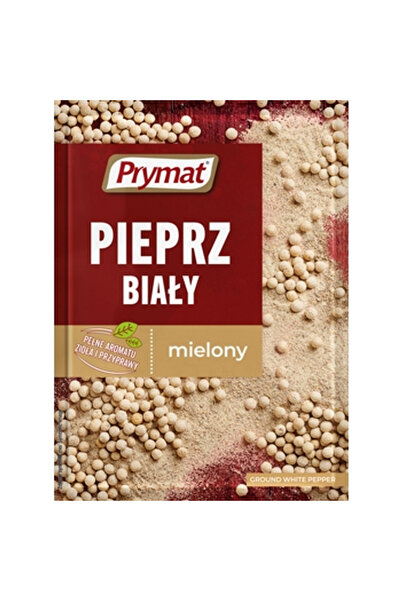 Prymat Piper alb macinat, 15g, pentru carne de pui si peste,
