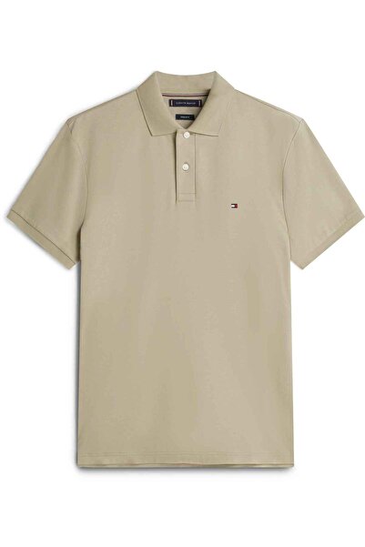 Tommy Hilfiger Men's Brand Logo Green Polo Collar T-Shirt Suitable for Daily Use
