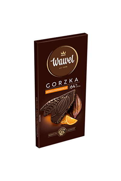Wawel Ciocolata, 64% cacao cu coaja de portocala, 90g