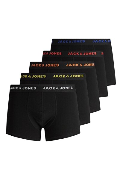 Jack & Jones Σετ Boxer 5τμχ. ανδρικά "Trunks" μαύρα