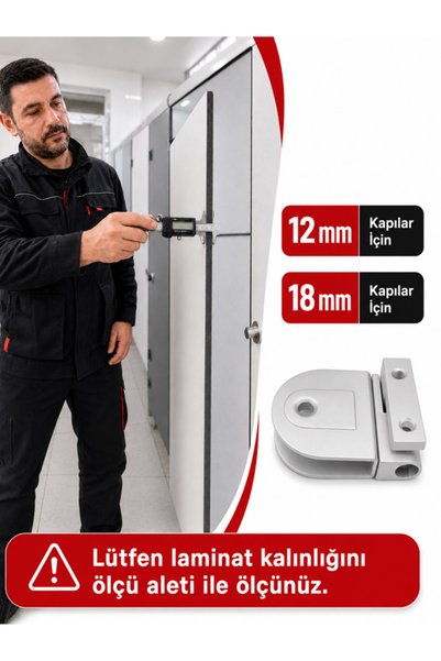 AYRINTISHOP Wc Toilet Laminate Door Capabilities Hinges 18 mm 1 Piece