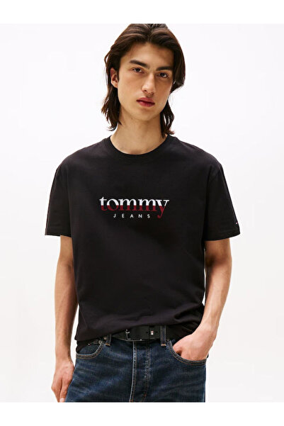 Tommy Hilfiger Tommy Jeans Regular Erkek Siyah T-Shirt