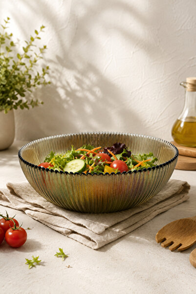 Fhilli Paris Glass Deep Salad Bowl 20 cm