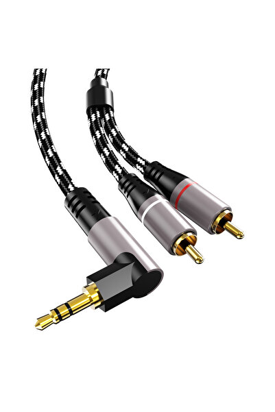 Choice1 10m 3.5-2RCA Elbow 3.5mm to 2RCA Cable Aux Audio Cable 3.5 Jack to 2 ...
