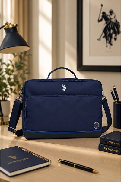 U.S. Polo Assn. BASE. POLO ASSN. PLEVR23631 Navy Blue Unisex Briefcase