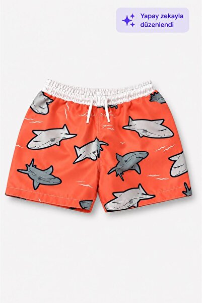 My Kids Wear Boy's Patterned Swim Shorts 3-16 Years 12495