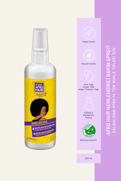 NOVEX Afro Hair - Afro Kıvırcık Saçlar İçin Nemlendirici Bakım Spreyi 250ml