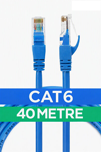 MAXGO 2045 Cat6 Ethernet Kablosu 40 Mt Metre Lan Internet Kablo Cat 6