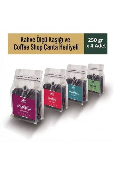 VESTRON Fantastik Dörtlü Kahve Seti F4 4x250g |%100 Arabica|Medium Roast|Sing...