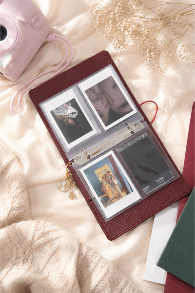 Mint Design ألبوم صور صغير - مجلد صور Kpop متوافق مع Instax Mini مع حلقات - ي...