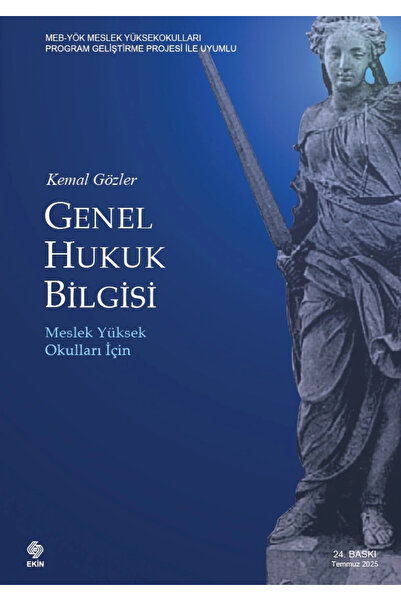 Ekin Yayınevi Genel Hukuk Bilgisi Kemal Gözler