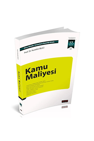 Savaş Yayınevi Kamu Maliyesi - Nurettin Bilici Eylül 2025