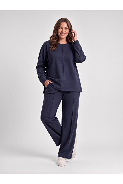 BANEGA Women's Plus Size Tracksuit Set Modal Fabric Soft Textured Pockets Det...